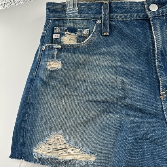 AG Adriano Goldschmied Women Alexxis Jean Shorts High Rise Size 32R Medium Wash - Picture 6 of 6